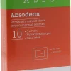 Absoderm Pansements adhésifs stériles avec compresse centrale 5x7cm Marque Verte - boîte de 10 sachets individuels
