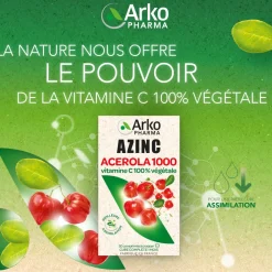 Acerola 1000 Vitamine C Arkopharma - boîte de 30 comprimés