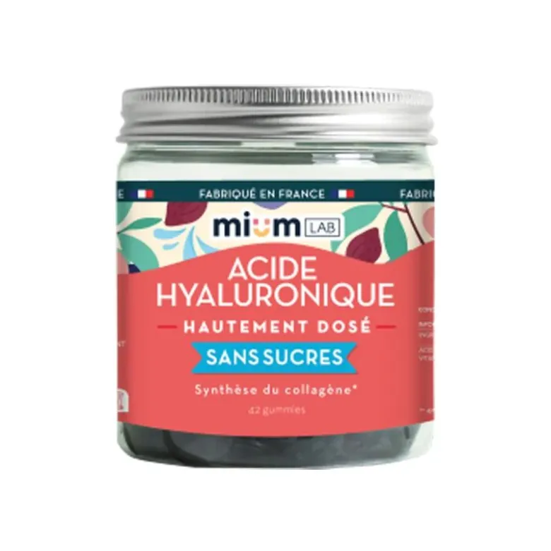 Acide hyaluronique gummies sans sucres Mium Lab - pot de 42 gummies