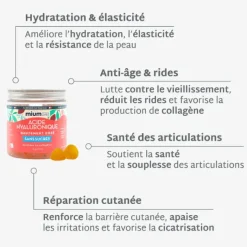 Acide hyaluronique gummies sans sucres Mium Lab - pot de 42 gummies