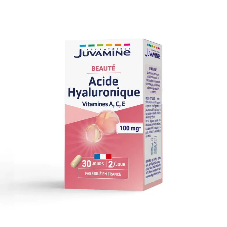 Acide hyaluronique vitamines A, C, E Juvamine - boite de 60 gélules
