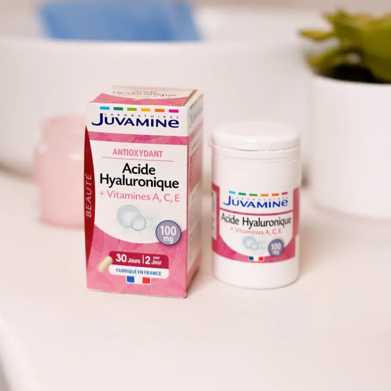 Acide hyaluronique vitamines A, C, E Juvamine - boite de 60 gélules