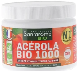 Acérola Bio 1000 Santarome - boîte de 60 comprimés à croquer