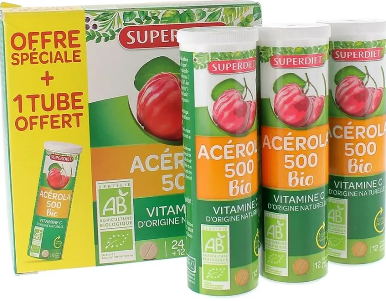 Acérola 500 BIO Super Diet - 24 comprimés