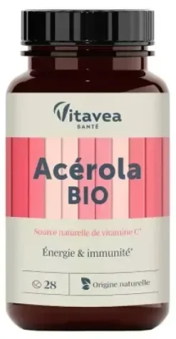 Acérola bio Vitavea - pot de 28 comprimés