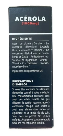 Acérola 1000 g + vitamine C 180mg goût orange Herbesan - boite de 30 comprimés à croquer