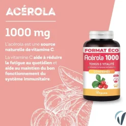 Acérola 1000 Nutrisanté - 60 comprimés à croquer