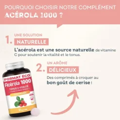 Acérola 1000 Nutrisanté - 60 comprimés à croquer