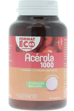 Acérola 1000 Nutrisanté - 60 comprimés à croquer