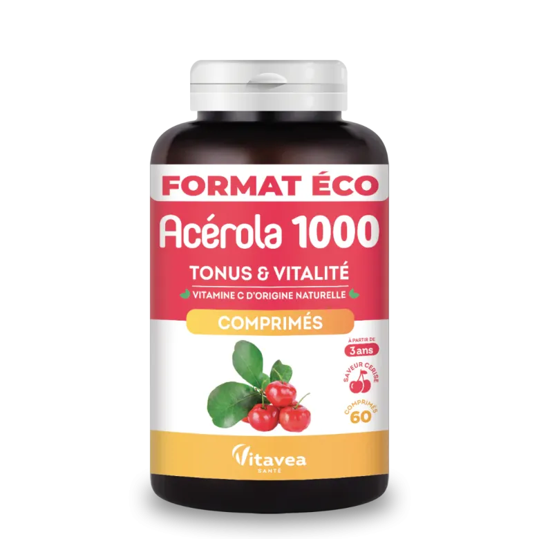 Acérola 1000 Nutrisanté - 60 comprimés à croquer