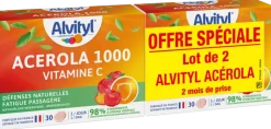Acérola 1000 vitamine C Alvityl - 2 boites de 30 comprimés