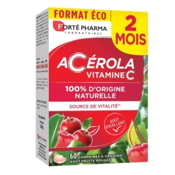 Acérola vitamine C goût fruits rouges Forté Pharma