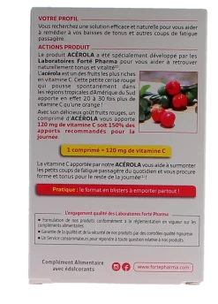 Acérola vitamine C goût fruits rouges Forté Pharma