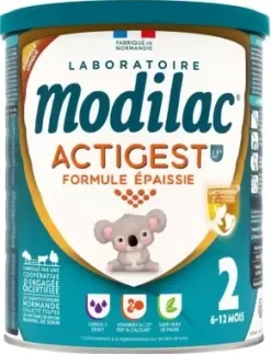 Actigest formule épaissie Lait 2ème âge Modilac - pot de 800g
