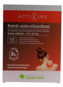Actikine patch auto-chauffant Marque Verte - boite de 2 patchs de 13x10cm