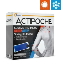 Actipoche coussin thermique 11x27 cm chaud et froid réutilisable Cooper - 1 coussin thermique