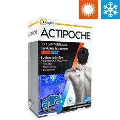 Actipoche Coussin thermique chaud/froid cervicales et trapèzes Cooper - 1 coussin 24x40cm