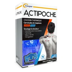 Actipoche Coussin thermique chaud/froid cervicales et trapèzes Cooper - 1 coussin 24x40cm