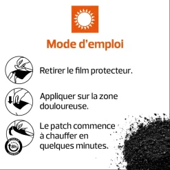 Actipoche Patchs chauffants douleurs musculaires et articulaires Cooper - boite de 4 patchs 9,5x13cm