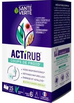 Actirub coups de froid Santé verte - boîte de 15 sachets