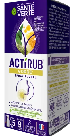 Actirub gorge Spray buccal Santé Verte - spray de 15ml