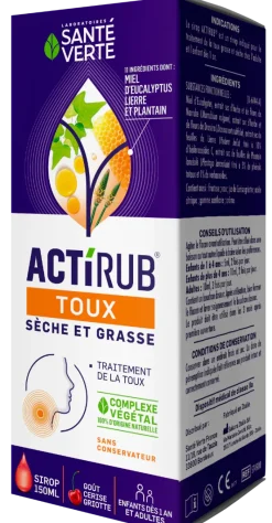 Actirub Toux Sèche et Grasse Santé Verte - flacon de 150 ml