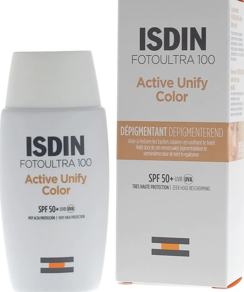 Active Unify Color dépigmentant SPF 50+ Foto Ultra 100 Isdin - flacon de 50ml