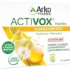Activox gorge irritée arôme miel citron Arkopharma - boite de 24 pastilles