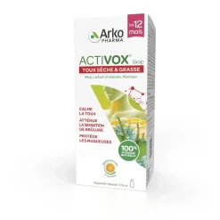 Activox sirop toux sèche et grasse Arkopharma - flacon de 175ml