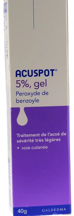 Acuspot 5 % Galderma – peroxyde de benzoyle, gel, tube 40 g