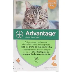 Advantage 40 pour chat et lapin moins de 4 kg Bayer