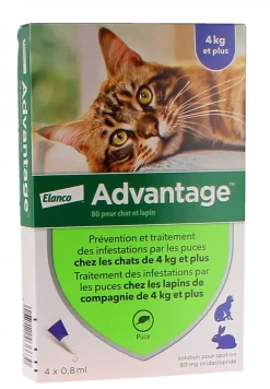 Advantage 80 pour chat et lapin plus de 4 kg Bayer