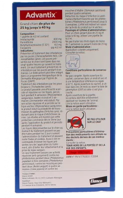 Advantix grand chien de plus de 25 kg Bayer