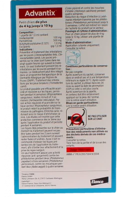Advantix petit chien de 4 à 10 kg Bayer