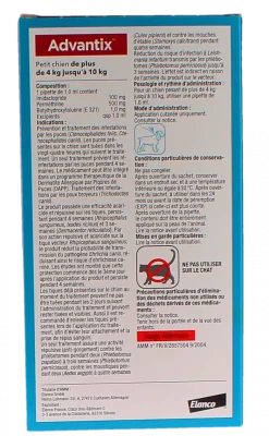 Advantix petit chien de 4 à 10 kg Bayer
