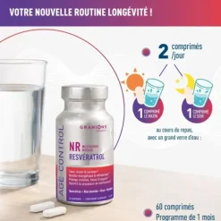 Age control NR resvératrol Granions - pot de 60 comprimés