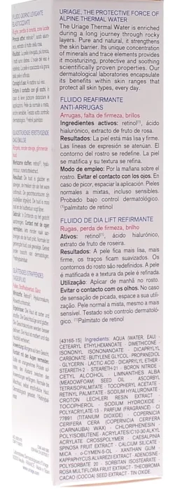 Age Lift Fluide jour lissant fermeté Uriage - flacon-pompe de 40ml