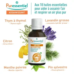 Air Pur huiles essentielles pour diffusion Puressentiel - flacon de 30ml