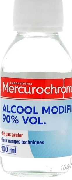 Alcool modifié 90% vol Mercurochrome – 100 ml