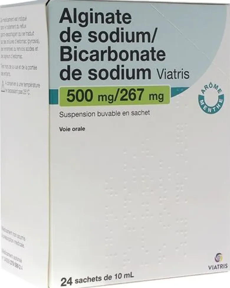 Alginate de sodium / Bicarbonate de sodium Mylan – 24 sachets