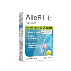 AlleR'Lib inconforts de la gorge 3C Pharma - boite de 16 pastilles