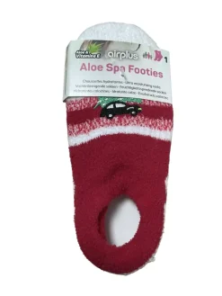Aloe Spa Footies chaussettes courtes hydratantes 36-41 Noël Airplus - une paire de chaussettes