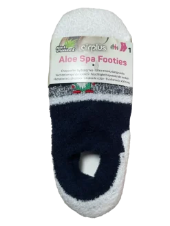 Aloe Spa Footies chaussettes courtes hydratantes 36-41 Noël Airplus - une paire de chaussettes