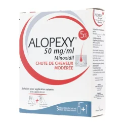 Alopexy 5% solution pour application cutanée - boite de 3 flacons de 60 ml