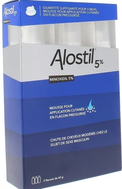 Alostil 5 % mousse application cutanée – 3 flacons pressurisés de 60 g