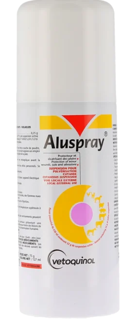 Aluspray protecteur et cicatrisant Vetoquinol - spray de 127ml