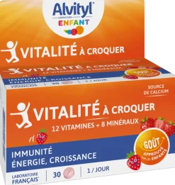 Alvityl vitalité à croquer goût fraise - boite de 30 comprimés