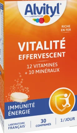 Alvityl Vitalité effervescent goût orange - boîte de 30 comprimés effervescents