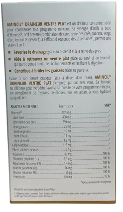 Amincil draineur ventre plat Lescuyer - boite de 15 sticks