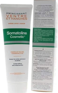 Amincissant ventre et hanches crème effet chaud Somatoline Cosmetic - tube de 250 ml